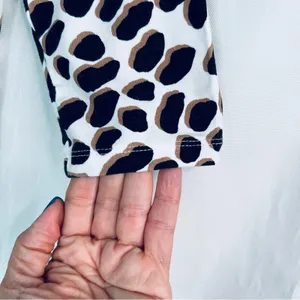 Ann Taylor Animal Print Boat Neck 3/4 Sleeve Blouse S thumbnail 8
