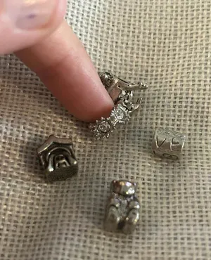 A511 charm bracket silver plated 5 pcs Gray thumbnail 1