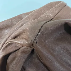 Paper Crown Tan Vegan Leather Leggings Size Small $218 thumbnail 6