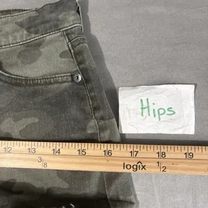 Aeropostale Aero Cheeky Short Size 00 Army Green Camouflage Short Mini Gorpcore Y2K Fray Hem thumbnail 10