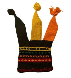 Court Jester Whimsical Ski Hat Three Points Winter Wool Unisex thumbnail 1
