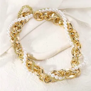 🐧🐧🐧BOGOHO 🐧🐧🐧Elegant Gold and White Pearl Necklace thumbnail 3