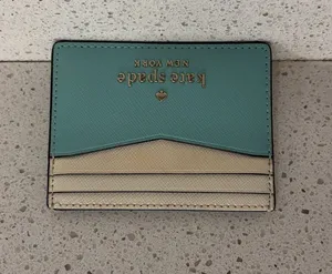Kate Spade Staci Colorblock Small Slim Card Holder in "poolside multi" color EUC thumbnail 1
