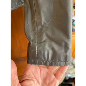 BLANK NYC Lambskin leather moto jacket olive green Medium thumbnail 4