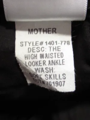 Mother High Waisted Looker Ankle in Soft Skills Stretch Velvet Skinny Pants 28 thumbnail 5