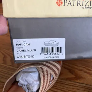 Patrizia by Spring Step‎ Wedge Sandals Rafi Camel size 38 (US 7.5-8) NWT thumbnail 8