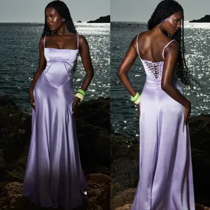 House of L D-DD 'Anabella' Orchid Lace Up Maxi Dress‎ NWOT thumbnail 5