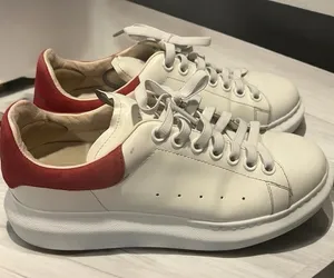 Alexander McQueen Platform Sneakers in White and Red Size 8 thumbnail 1