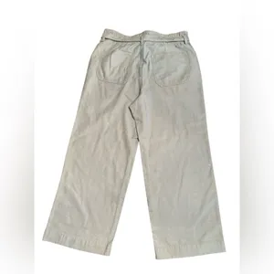 J Crew Factory women’s Cropped twill paper-bag pant green Size 12 NWOT thumbnail 3