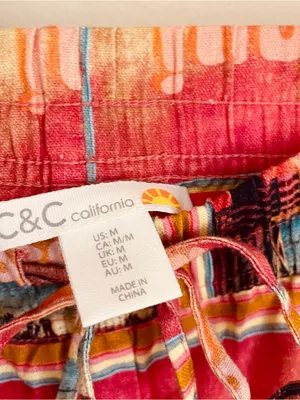 C&C California Maui Beach Linen Blend Wide Leg Lounge Pants NWT M Coastal Resort thumbnail 10