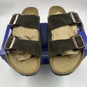 Birkenstock Arizona Mocca Brown Soft Footbed Suede Leather Women Sandals Size 10 thumbnail 5