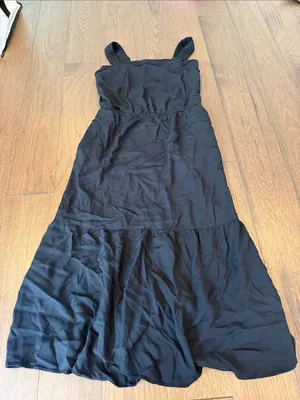 Amazon Essentials Black Sleeveless Midi Dress Size XS thumbnail 2