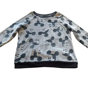 Disney Gray Mickey Mouse Plush Sweater Top thumbnail 6