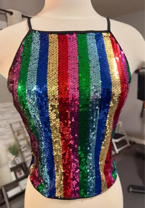 Miley + Molly Sequin Halter Top thumbnail 2