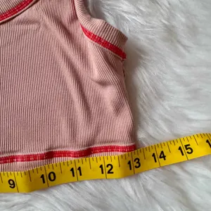 Bootaybag Women's Tan and Red Crop Sleep Shirt Size M thumbnail 3