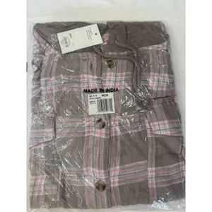 NEW SO Hooded Flannel Shirt Pink Brown Plaid NEW Plus 3X long sleeve button fron thumbnail 12