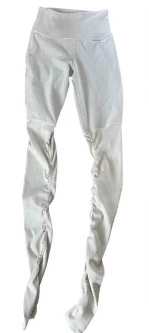 ALO YOGA Cinched Leg High Waist Beige Leggings size XXS Stretch Gym Dance 32" thumbnail 1