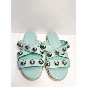 Marc Fisher Sandals Womens Size‎ 6 Green Prisca Crisscross Espadrille Slides thumbnail 3