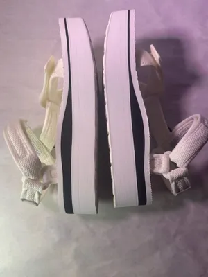 Teva White Platform Sandal with Black Midsole Stripe - Women thumbnail 7