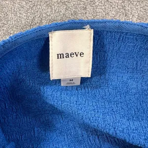 Maeve Anthropologie Textured High Neck Halter Tank Top Women's Medium Blue New thumbnail 7