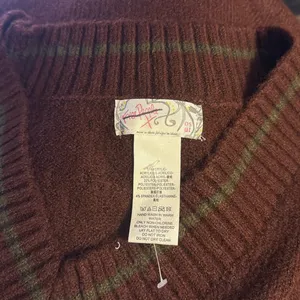 NWOT FREE PEOPLE All Star Stripe Poncho One Size thumbnail 5