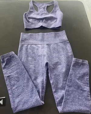 Purple Yoga Set: Leggings And Racer Back Top M thumbnail 1