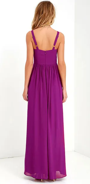 Lulus Show of Decorum Magenta Purple Maxi Dress thumbnail 2