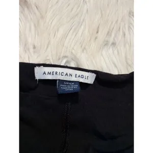 American Eagle Women's Sz Small It Knit Skirt Skort Black Slit Front Shorts Mini thumbnail 10