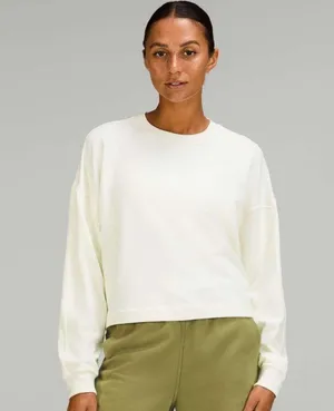 Lululemon Modal Fleece Pullover in Lemon Sorbet thumbnail 1