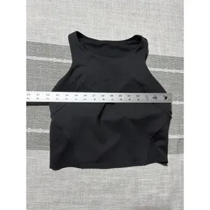 Lululemon Black High Neck Yoga Athletic Crop Top Tank Size 8 thumbnail 3