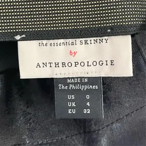 Anthropologie The Essential Skinny Pants Black Jacquard Paisley Foil Print 0 thumbnail 9