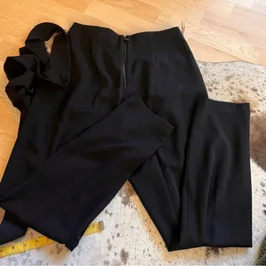 ALICE + OLIVIA Black‎ Waist Tie Trouser Pants Size 4 thumbnail 7