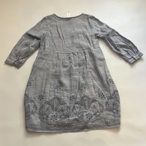 S Tommy Bahama ST. LUCIA SPLIT NECK LINEN-BLEND MINI DRESS IN BLUE thumbnail 7
