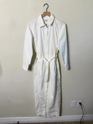 Madewell Utility Coverall Straight-Leg Jumpsuit Wide Leg Womens Size S thumbnail 6