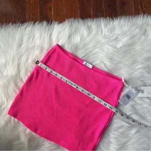Good American Hot Pink Textured Mini Skirt NWT thumbnail 2