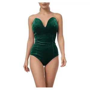NWT Velvet Sweetheart Neck Strapless‎ Bodysuit Bustier Top Cross Back Small thumbnail 2