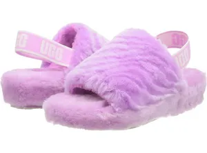UGG Fluff Yeah Slipper Slide With Strap Pink Purple Size 9 thumbnail 1