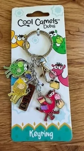 NWT Cool Camels Dubai Multi Charm Enamel Keyring Souvenir Lobster Clasp Multi thumbnail 1