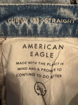 American Eagle Curvy 90s Straight Distressed Jeans - Women's Size 8 thumbnail 6