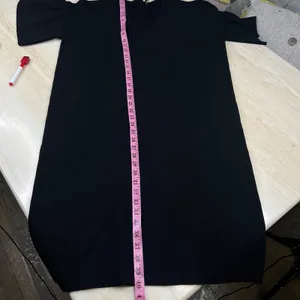 Lauren Ralph Lauren Black V-Neck Flutter Sleeve Knit Sweater Dress XL thumbnail 5