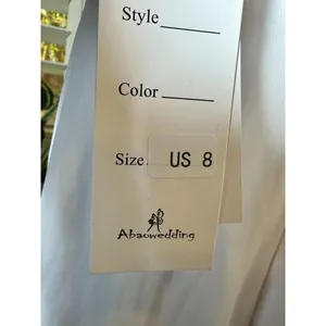 Abaowedding Sleeveless White Lace Wedding Gown BOHO Empire Waist Size 8 thumbnail 6