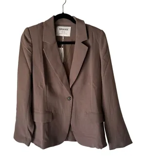 Spanx The Perfect Blazer Women’s M Brown Stretch‎ Jacket Career NWT thumbnail 1