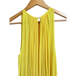 Ramy Brook Paris Blouson Yellow mini Dress Sleeveless Smocked size Medium $345‎ thumbnail 8