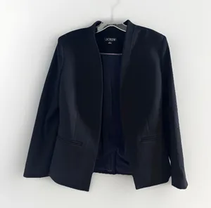 J CREW Going Out Blazer In Stretch Twill Black Size 4 thumbnail 6