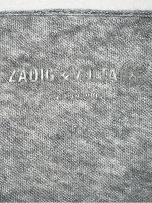 Zadig & Voltaire Gray Woman’s T-Shirt with Metallic Camo Skull Size Lg thumbnail 14