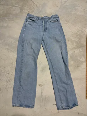 Agolde 90sLight Wash Straight Leg Jeans NEEDS REPAIR 27 thumbnail 1