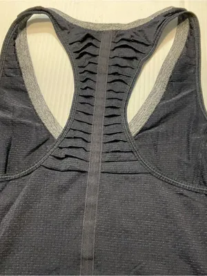 Black Lululemon Tank Cinchable Drawcord Hem V Neck Key Pocket Women Sz M thumbnail 8