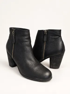 bp Nordstrom black leather ankle booties thumbnail 6