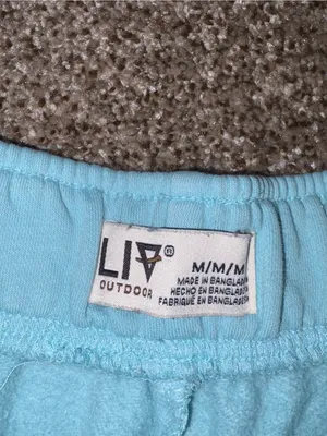 Liv Outdoor Light Blue Fleece Lounge Shorts Medium thumbnail 2