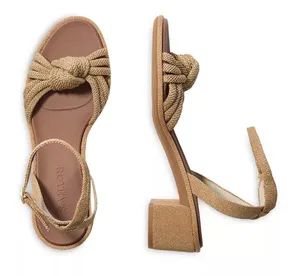 ROTHY'S The Knot Heeled Sandals in Golden Sun Size 6.5 thumbnail 1